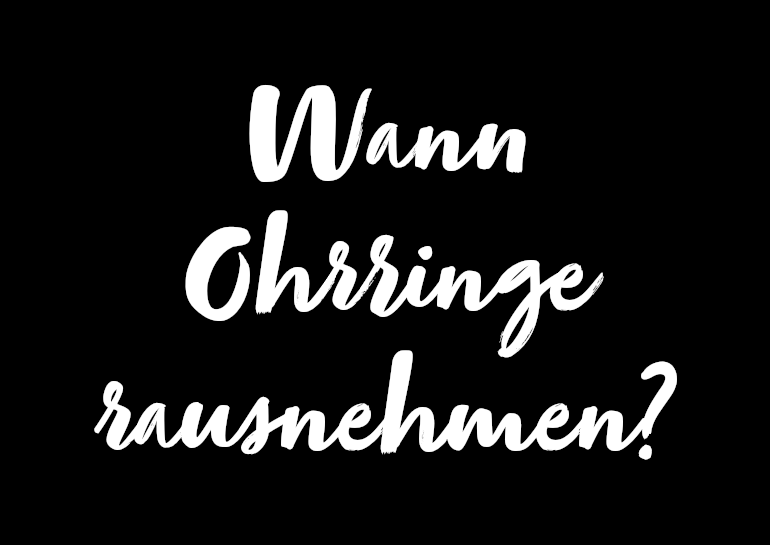 Dann solltest Du Deine Ohrringe rausnehmen » Entzündung modabilé®
