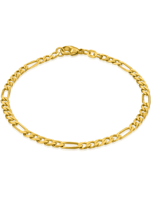 Figarokette 5:1 VARIED 14k Echtgold Diamantiert