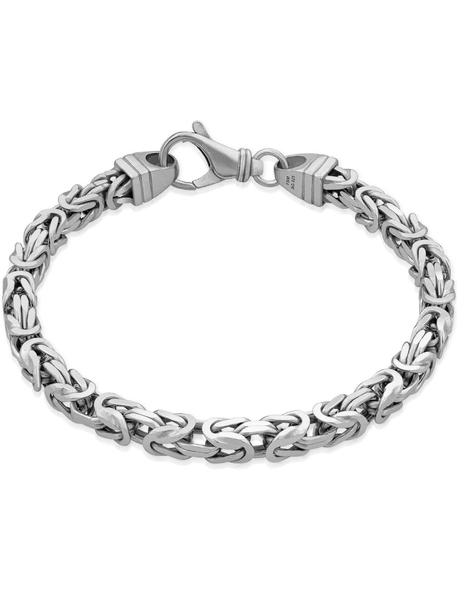 Armband Königskette ROYAL Modern Silber Rhodiniert