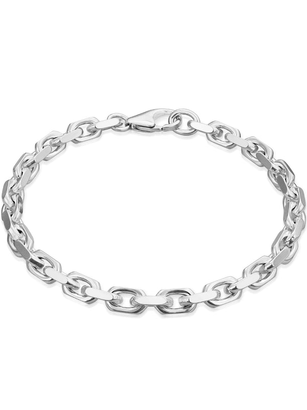 Armband Ankerkette DELICATE Massiv Silber Diamantiert Armband Ankerkette DELICATE Massiv Silber Diamantiert