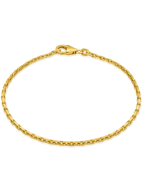 Armband Ankerkette DELICATE Elegant 14k Echtgold Diamantiert