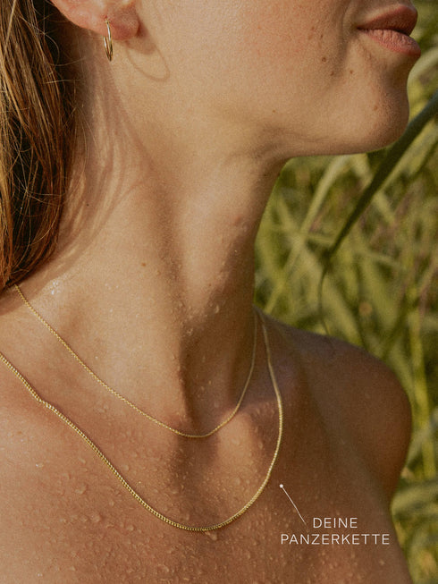 Panzerkette TIMELESS Schlicht 14k Echtgold