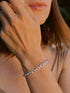 Armband Ankerkette DELICATE Massiv Silber Diamantiert – Detailansicht