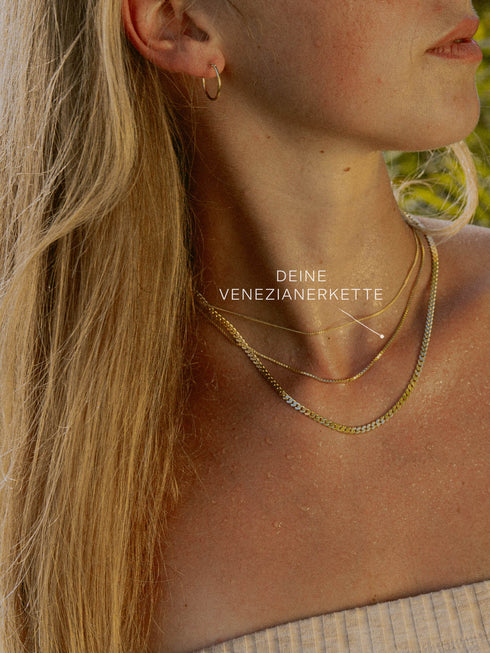 Venezianerkette VENICE Zart 8k Gold – Detailansicht