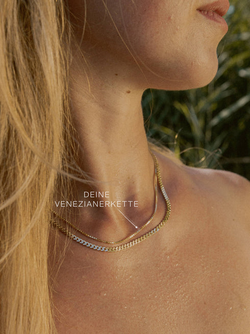 Venezianerkette VENICE Zart 8k Gold – Detailansicht
