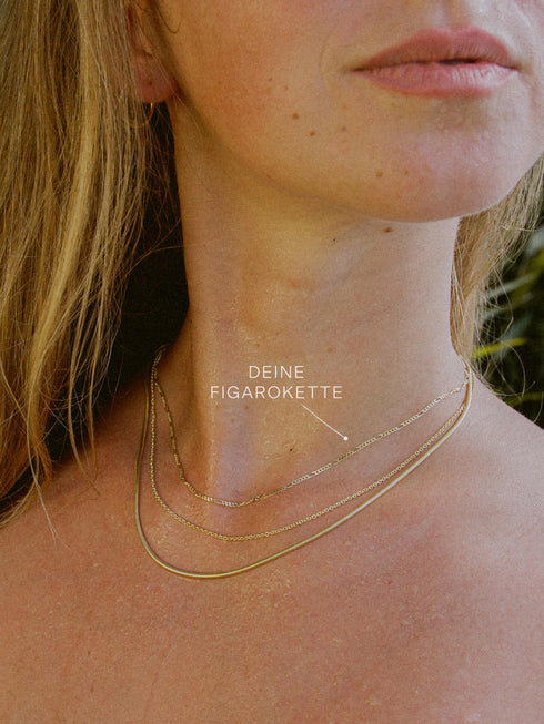 Figarokette VARIED 8k Gold