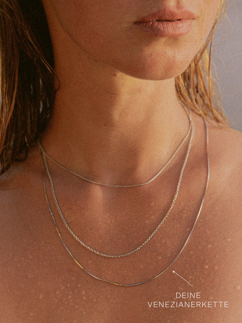 Venezianerkette VENICE Zierlich 14k Weißgold