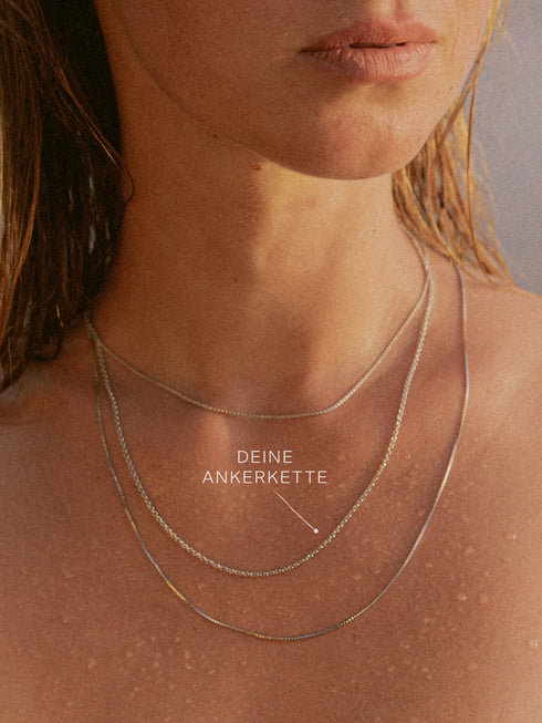 Ankerkette DELICATE Fein Weißgold