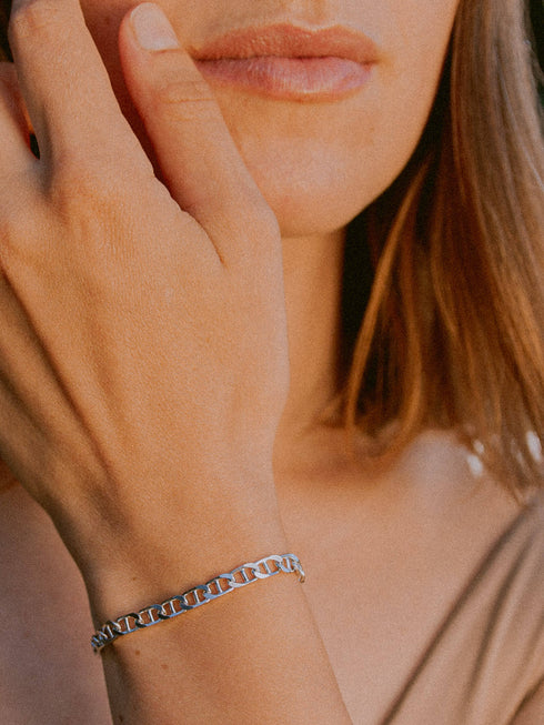 Armband Panzerkette TIMELESS Robust Silber