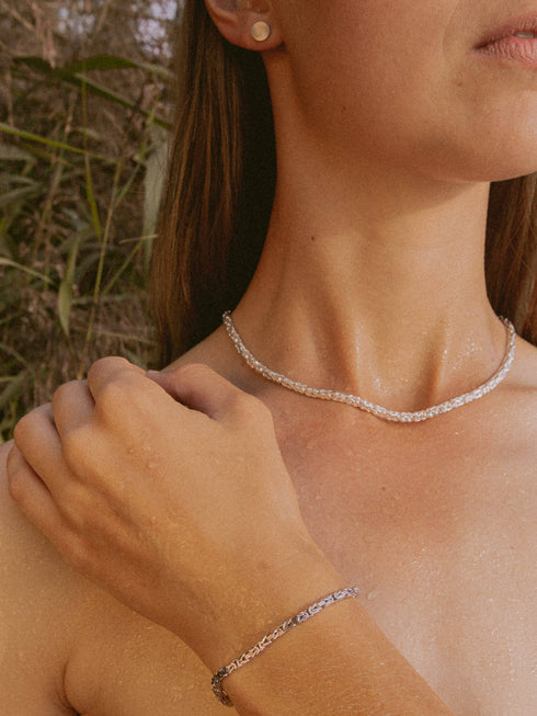 Armband Königskette 2,8 mm Rhodiniert Silber