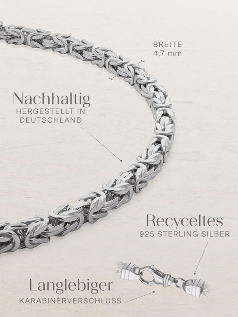 Armband Königskette ROYAL Modern Silber