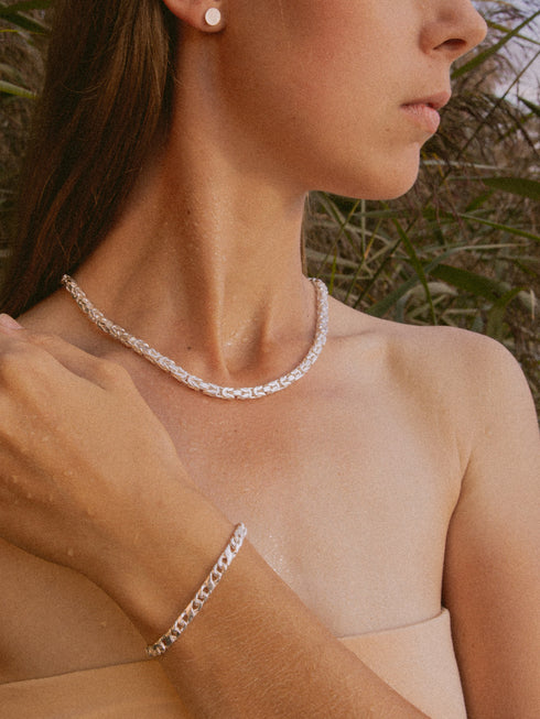 Armband Dollarkette 5,4 mm Silber