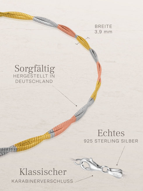 Armband Fantasiekette FANTASY Tricolor – Detailansicht