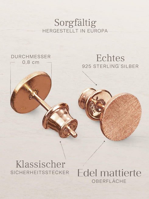 Ohrringe CIRCLE Roségold Vergoldet – Detailansicht