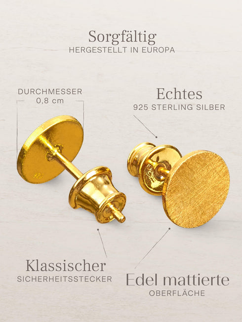 Ohrringe CIRCLE Vergoldet – Detailansicht