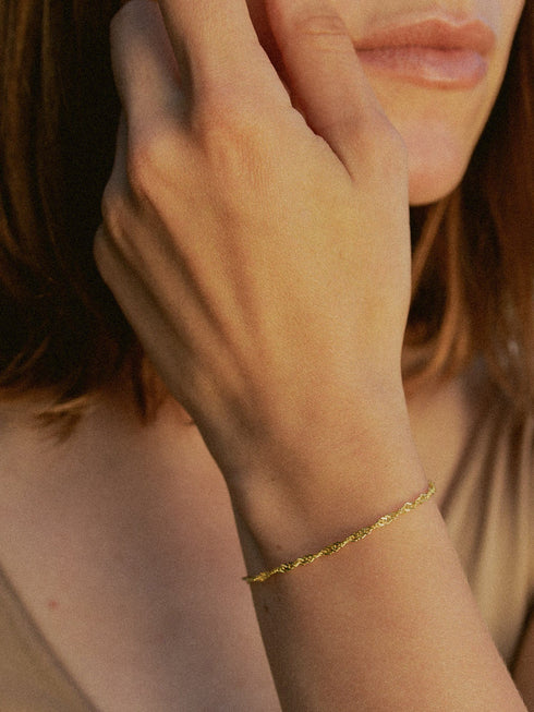 Armband Singapurkette SINGAPORE Elegant 14k Echtgold