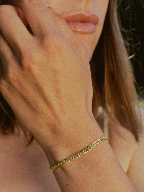 Armband Zopfkette TWIST 14k Echtgold