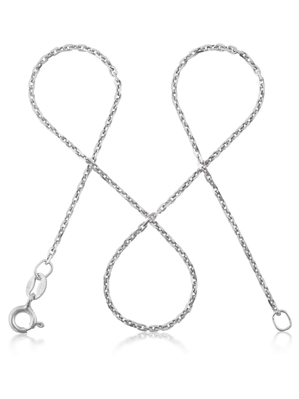 Ankerkette DELICATE Dünn Silber Diamantiert Ankerkette DELICATE Dünn Silber Diamantiert