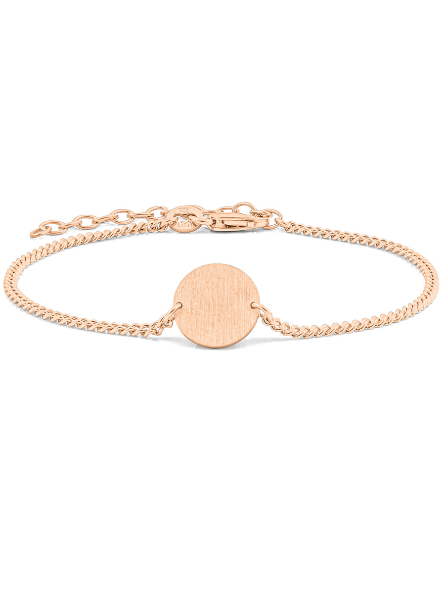 Armband Panzerkette CIRCLE Roségold Vergoldet