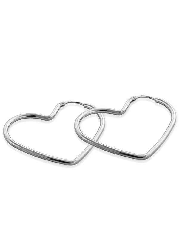 Creolen HEART Silber Rhodiniert Creolen HEART Silber Rhodiniert