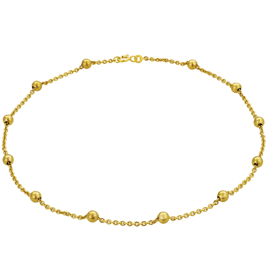 Fußkette Ankerkette mit Kugeln DELICATE 8k Gold