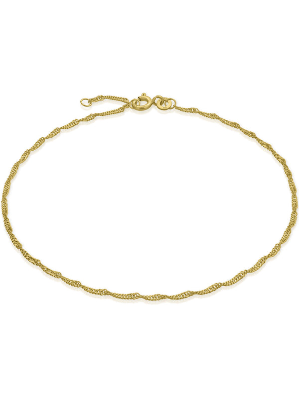 Fußkette Singapurkette SINGAPORE Filigran 8k Gold Fußkette Singapurkette SINGAPORE Filigran 8k Gold