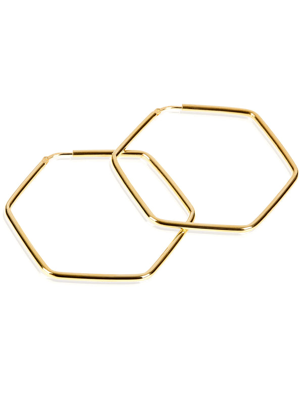 Creolen HEXAGON Klassisch Vergoldet Creolen HEXAGON Klassisch Vergoldet