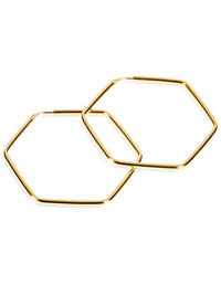 Creolen HEXAGON Klassisch Vergoldet