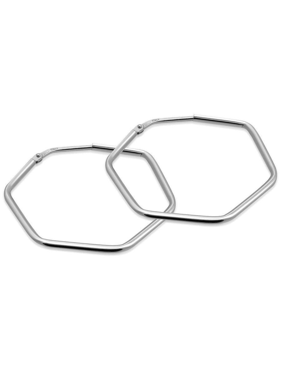 Sterlingsilber Diamantschliff 2mm Viereckig 12mm Creolen Reifen Ohrringe