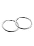 Kreis Creolen HOOP Dezent Silber Rhodiniert