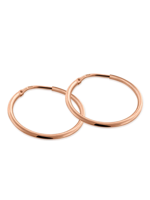 Kreis Creolen HOOP Dezent Roségold Vergoldet Kreis Creolen HOOP Dezent Roségold Vergoldet