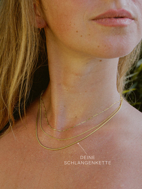 Schlangenkette ETERNITY Fein 8k Gold – Detailansicht