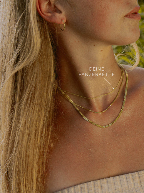 Panzerkette TIMELESS Zart 8k Gold – Detailansicht