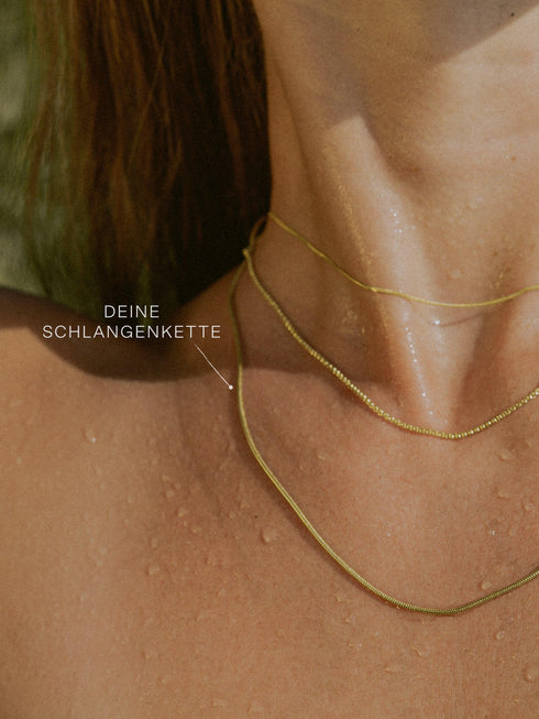 Schlangenkette ETERNITY Dünn 8k Gold