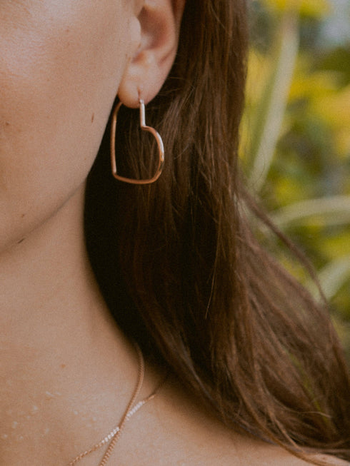 Creolen HEART Roségold Vergoldet