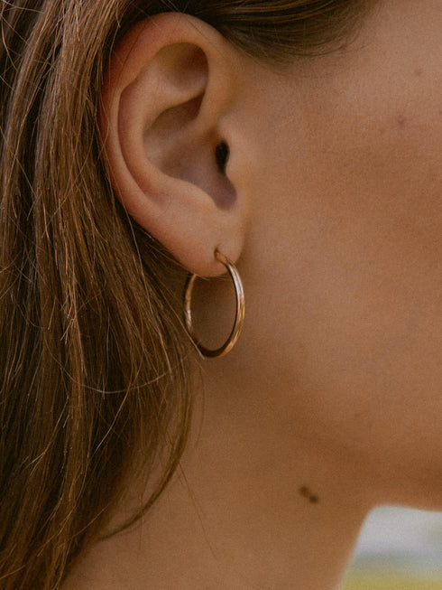 Kreis Creolen HOOP Dezent Roségold Vergoldet