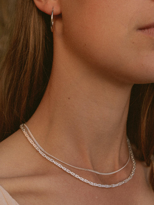 Kreis Creolen HOOP Dezent Silber Rhodiniert