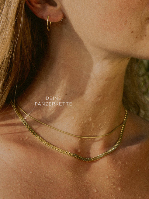 Panzerkette TIMELESS Massiv 8k Gold