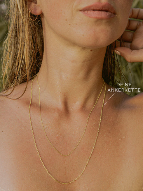 Ankerkette DELICATE Filigran Gold