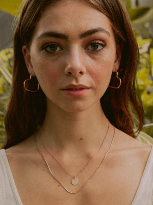 Creolen HEART Roségold Vergoldet