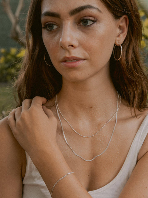 Kreis Creolen HOOP Klassisch Silber Rhodiniert