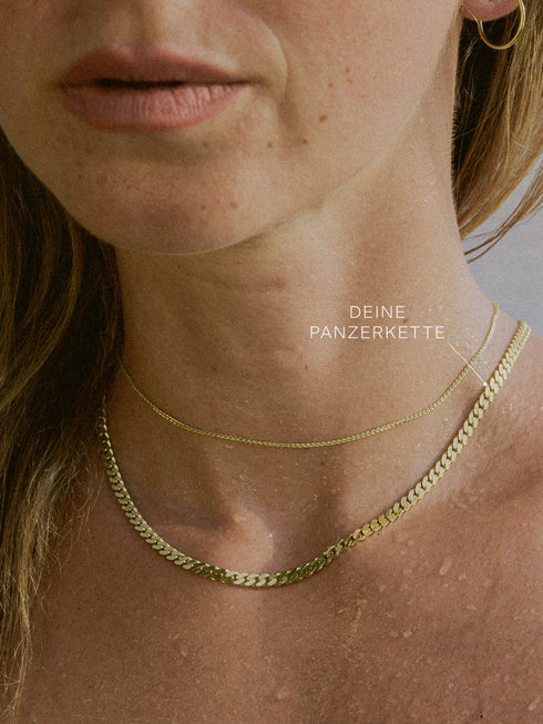 Panzerkette TIMELESS Massiv 8k Gold