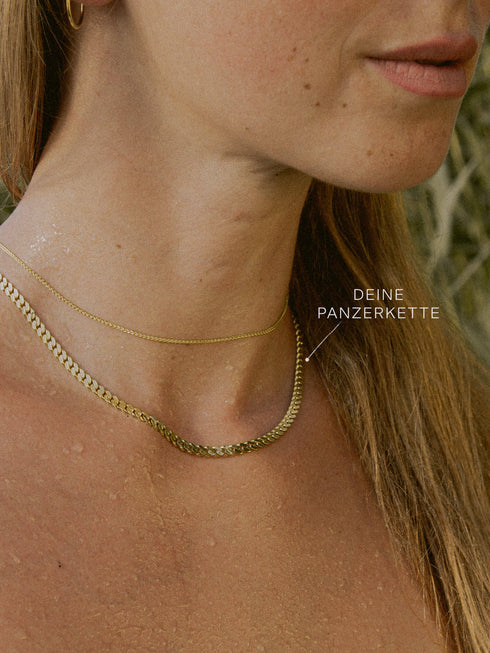 Panzerkette TIMELESS Massiv 8k Gold