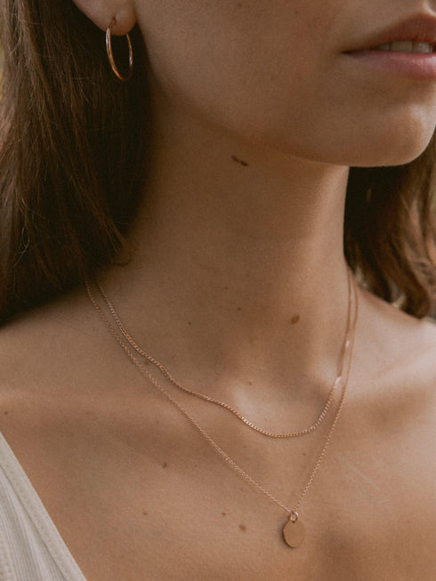 Kreis Creolen HOOP Dezent Roségold Vergoldet