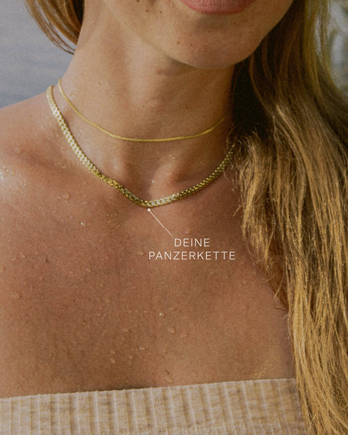 Panzerkette TIMELESS Massiv 8k Gold