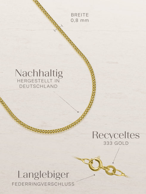 Panzerkette TIMELESS Hauchzart 8k Gold