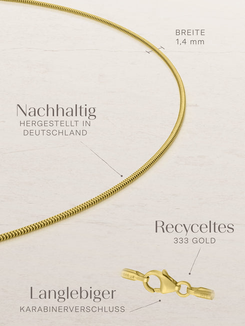 Schlangenkette ETERNITY Filigran 8k Gold