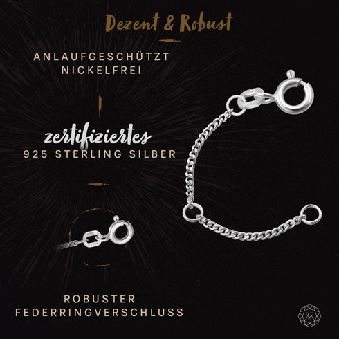 Verlängerungskette Panzerkette Silber