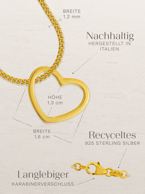 Kettenanhänger HEART Vergoldet