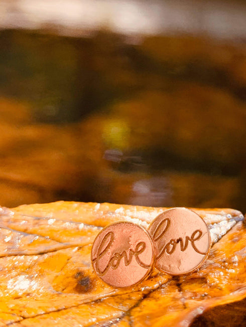 Ohrringe LOVE Roségold Vergoldet
